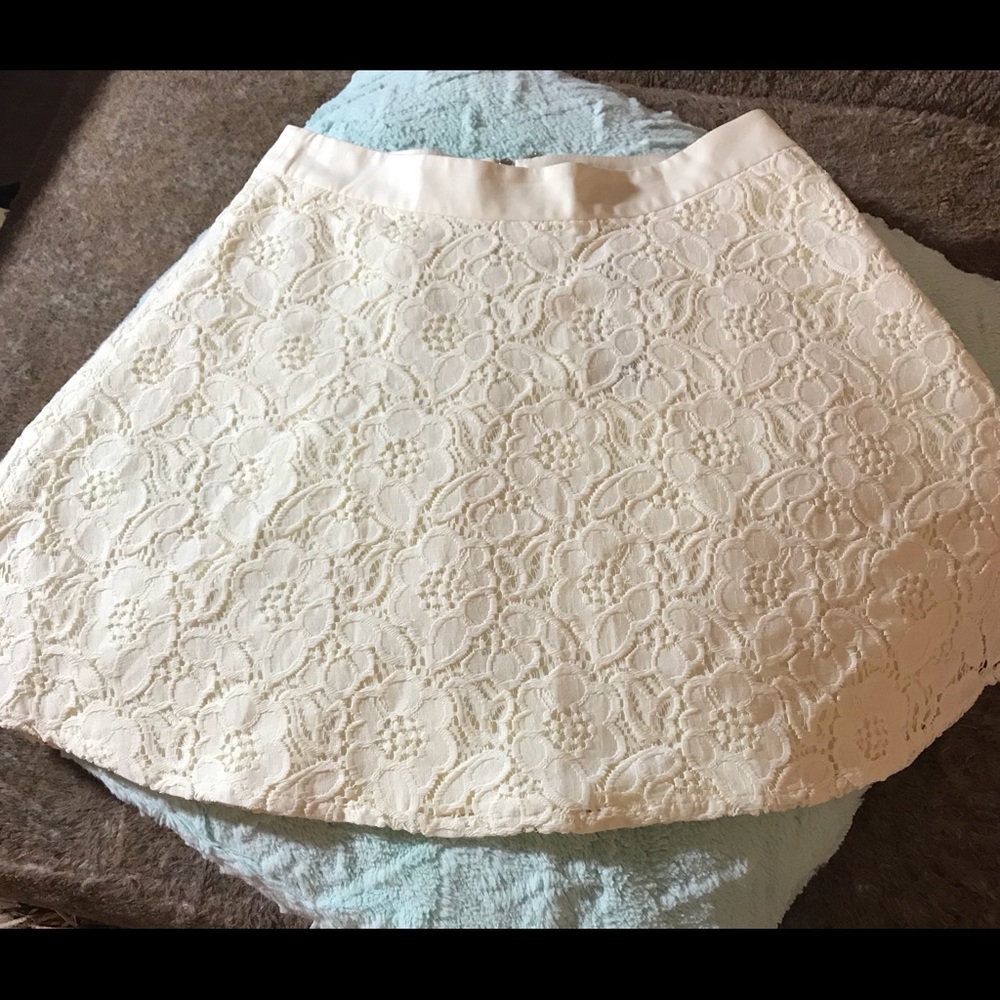 NWT The Limited Delicate off White Floral Skirt - Picture 5 of 7